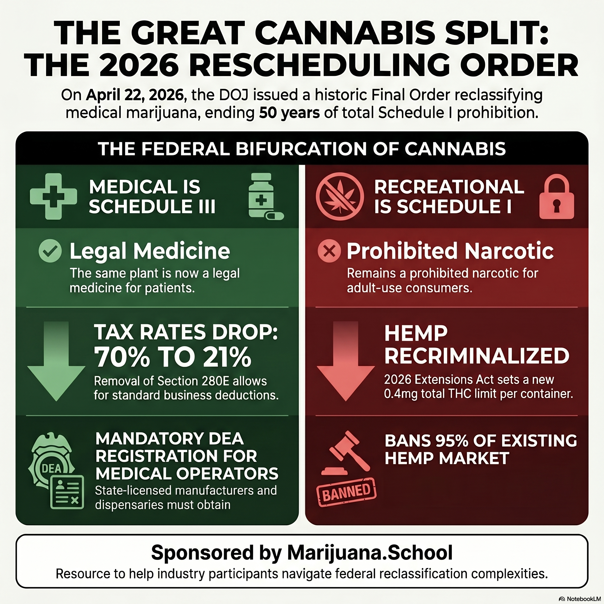 The Great Cannabis Split: 5 Surprising Realities of the 2026 Federal Reclassification